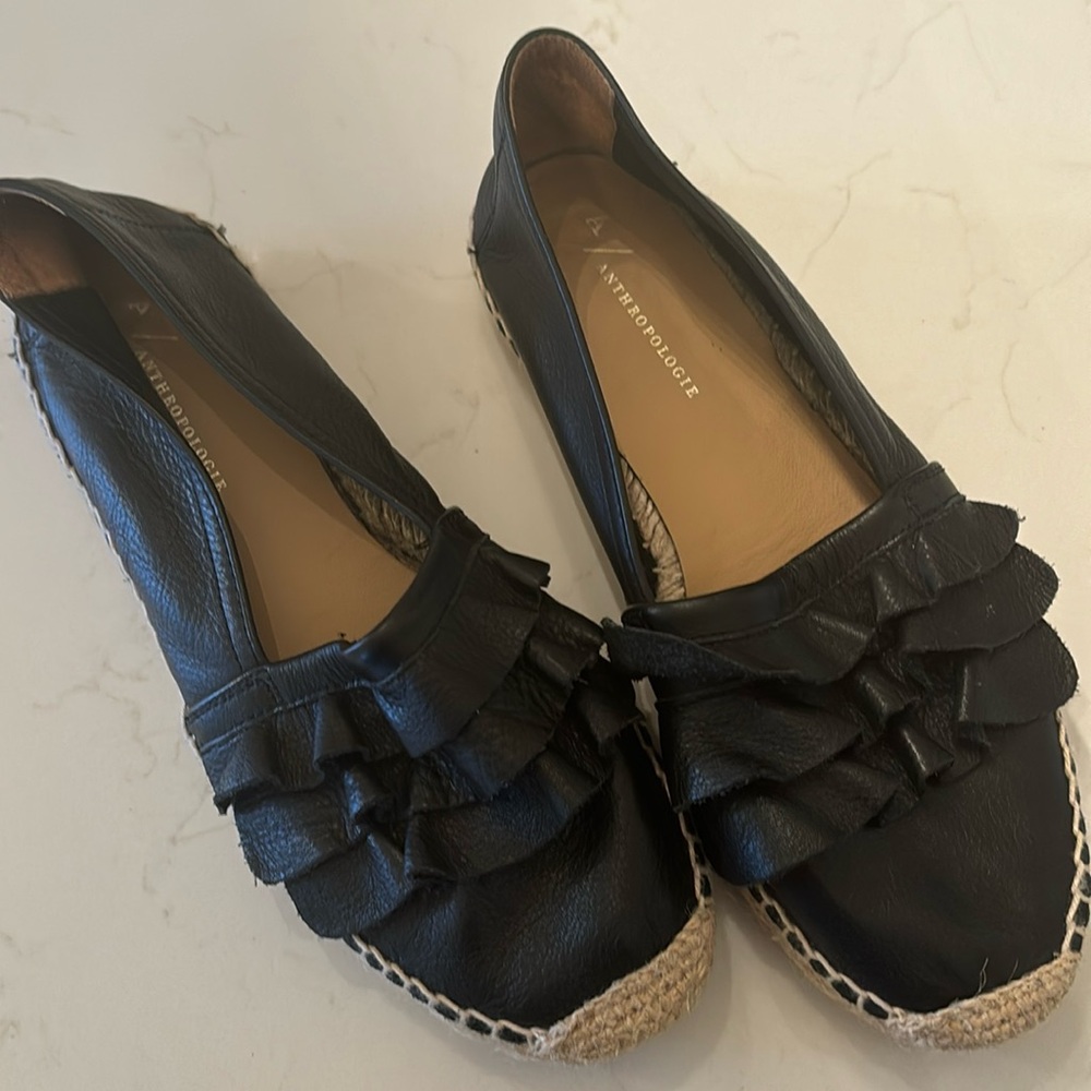 Anthropologie ruffle top shoe